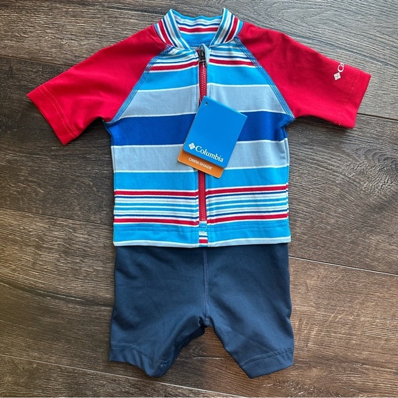 Columbia baby Swim Set - Red and Blue 12/18 months NEW - Picture 1 of 4